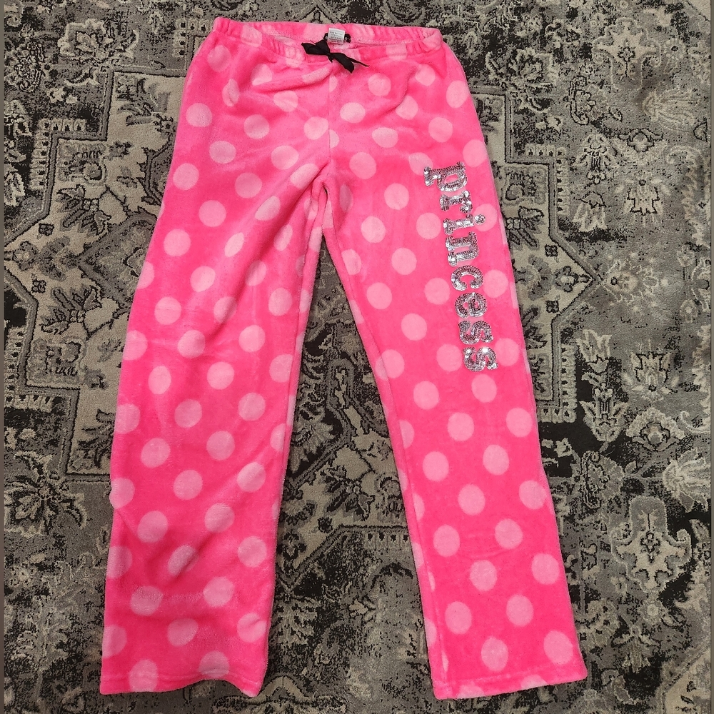 Fluffy Polka Dot Princess Pajama Pants XL